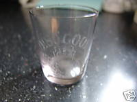 Antique Shot Glass J. Rieger Kansas City, Mo.